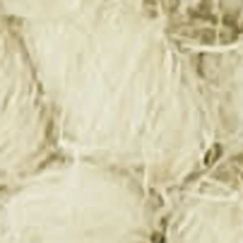 Cream Wool Shag Handmade Area Rug Photo 3