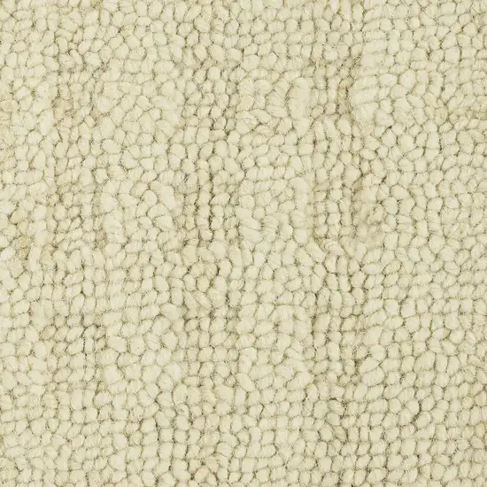 Cream Wool Shag Handmade Area Rug Photo 4