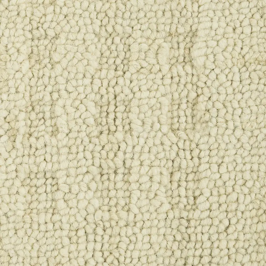 Cream Wool Shag Handmade Area Rug Photo 4