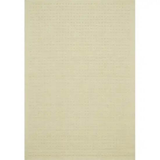 Cream Wool Shag Handmade Area Rug Photo 8