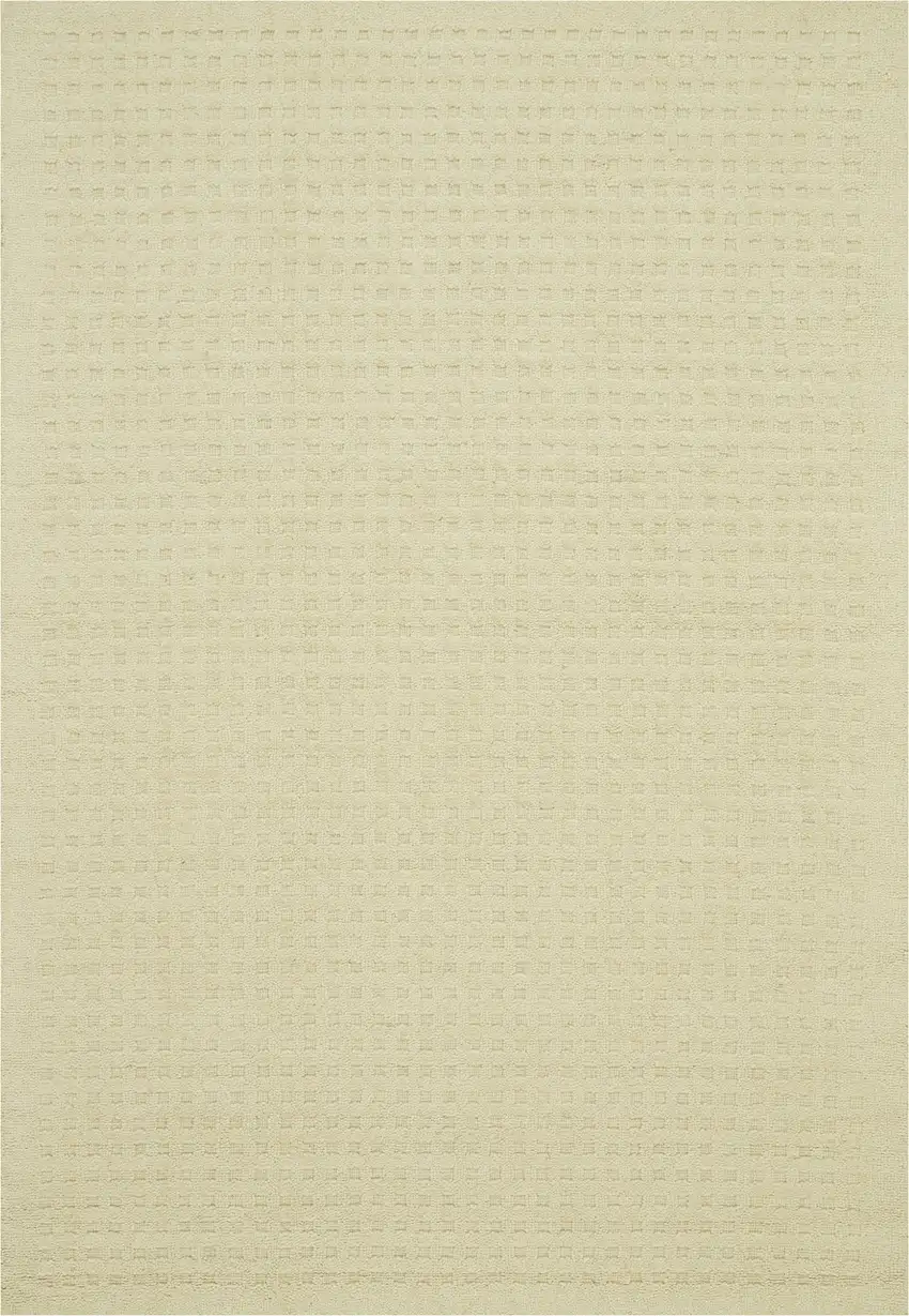 Cream Wool Shag Handmade Area Rug Photo 8