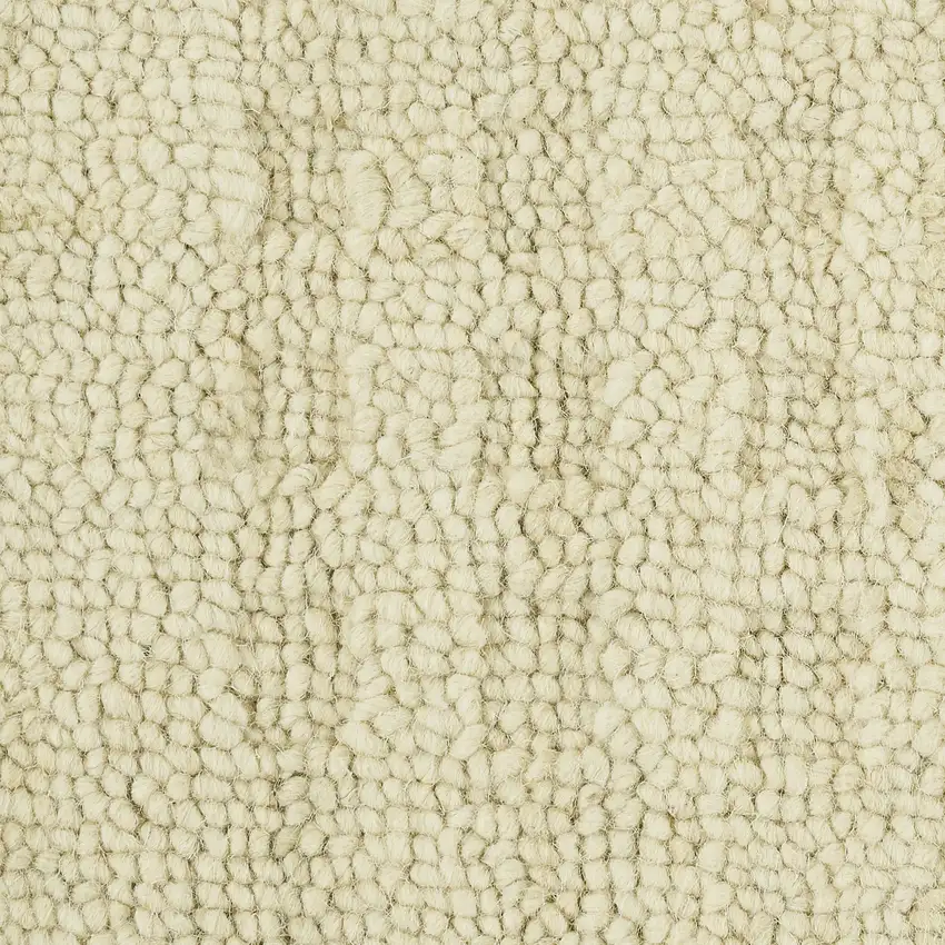 Cream Wool Shag Handmade Area Rug Photo 2