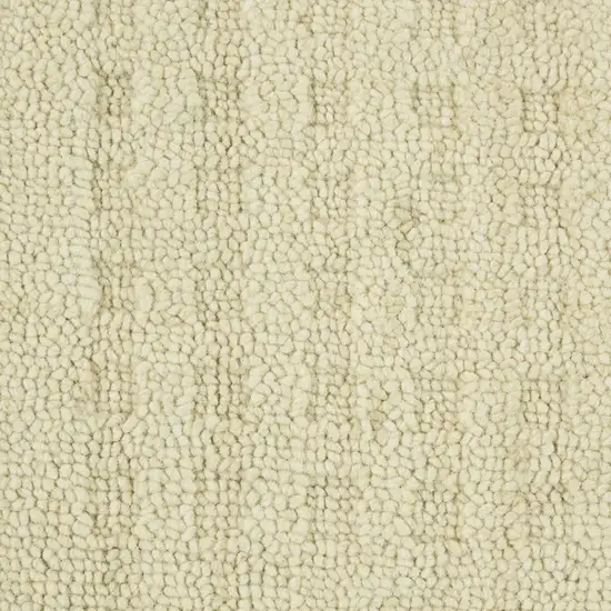 Cream Wool Shag Handmade Area Rug Photo 9
