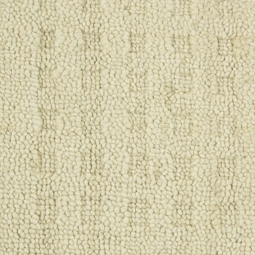 Cream Wool Shag Handmade Area Rug Photo 9
