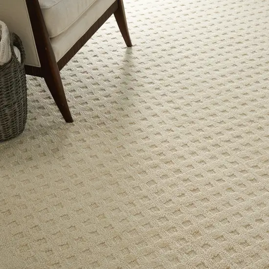 Cream Wool Shag Handmade Area Rug Photo 6