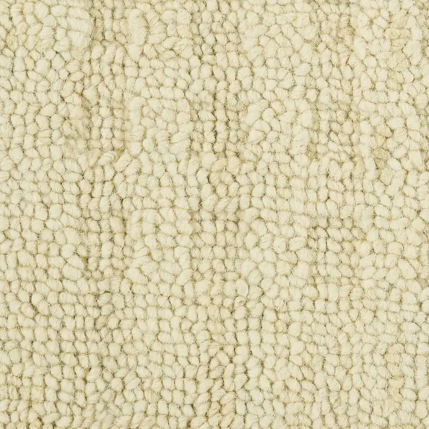Cream Wool Shag Handmade Area Rug Photo 2