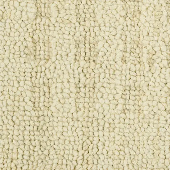 Cream Wool Shag Handmade Area Rug Photo 2