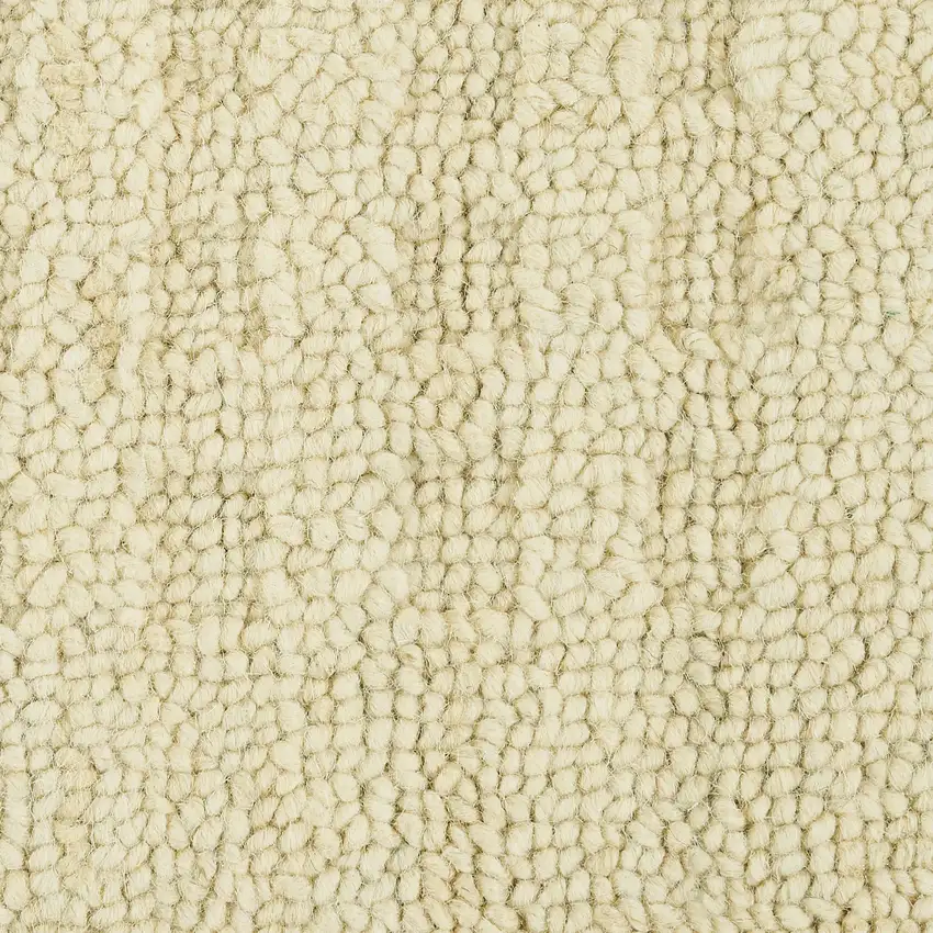 Cream Wool Shag Handmade Area Rug Photo 4