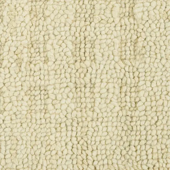 Cream Wool Shag Handmade Area Rug Photo 4