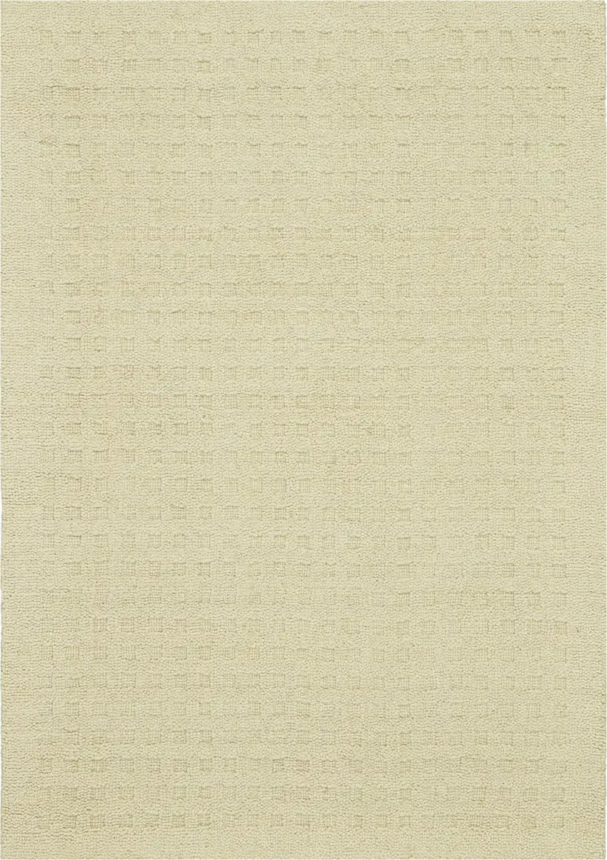 Cream Wool Shag Handmade Area Rug Photo 8
