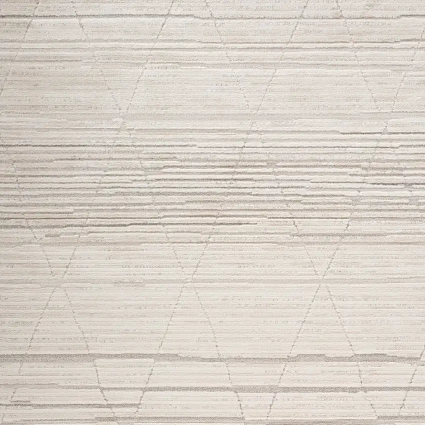 Cream and Beige Abstract Area Rug Photo 8