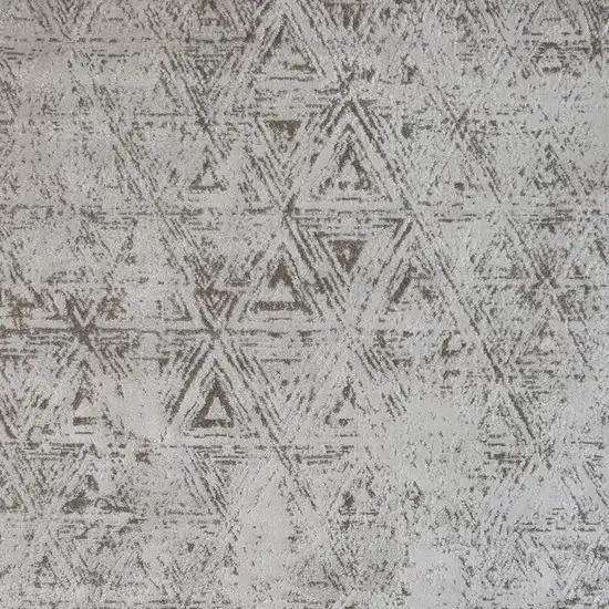 Cream and Beige Abstract Area Rug Photo 3