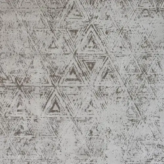 Cream and Beige Abstract Area Rug Photo 3