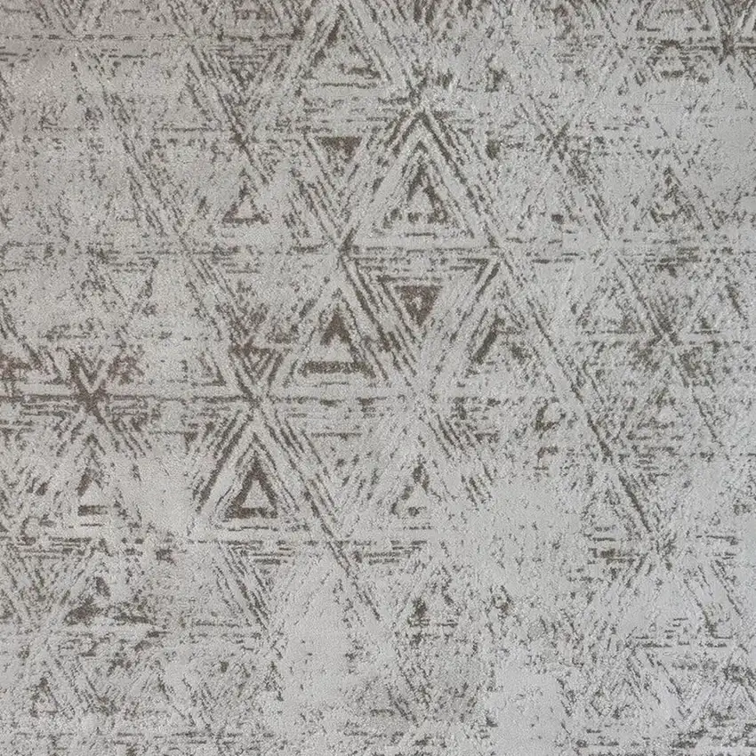 Cream and Beige Abstract Area Rug Photo 3