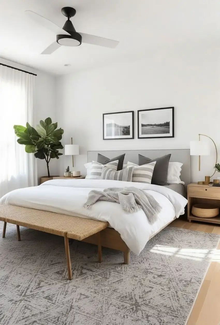 Cream and Beige Abstract Area Rug Photo 8