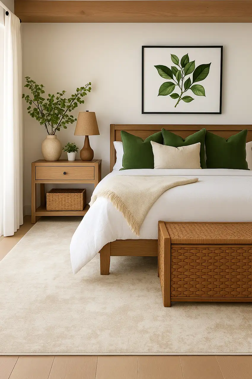 Cream and Beige Abstract Distressed Area Rug Photo 5