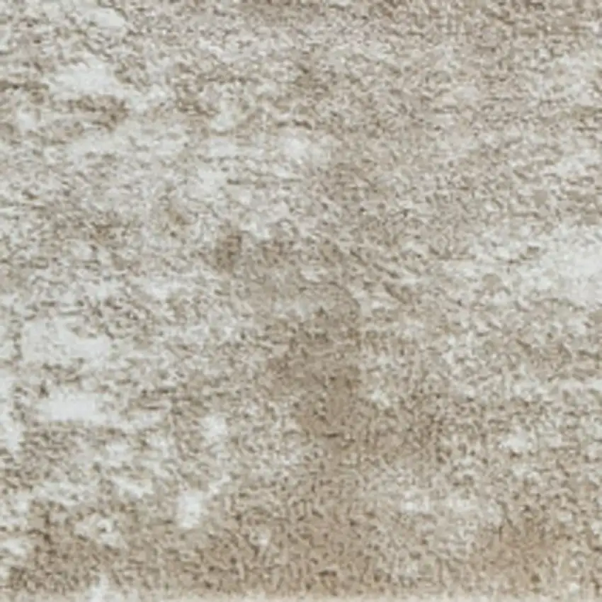 Cream and Beige Abstract Distressed Area Rug Photo 3
