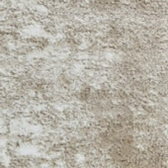 Cream and Beige Abstract Distressed Area Rug Photo 3