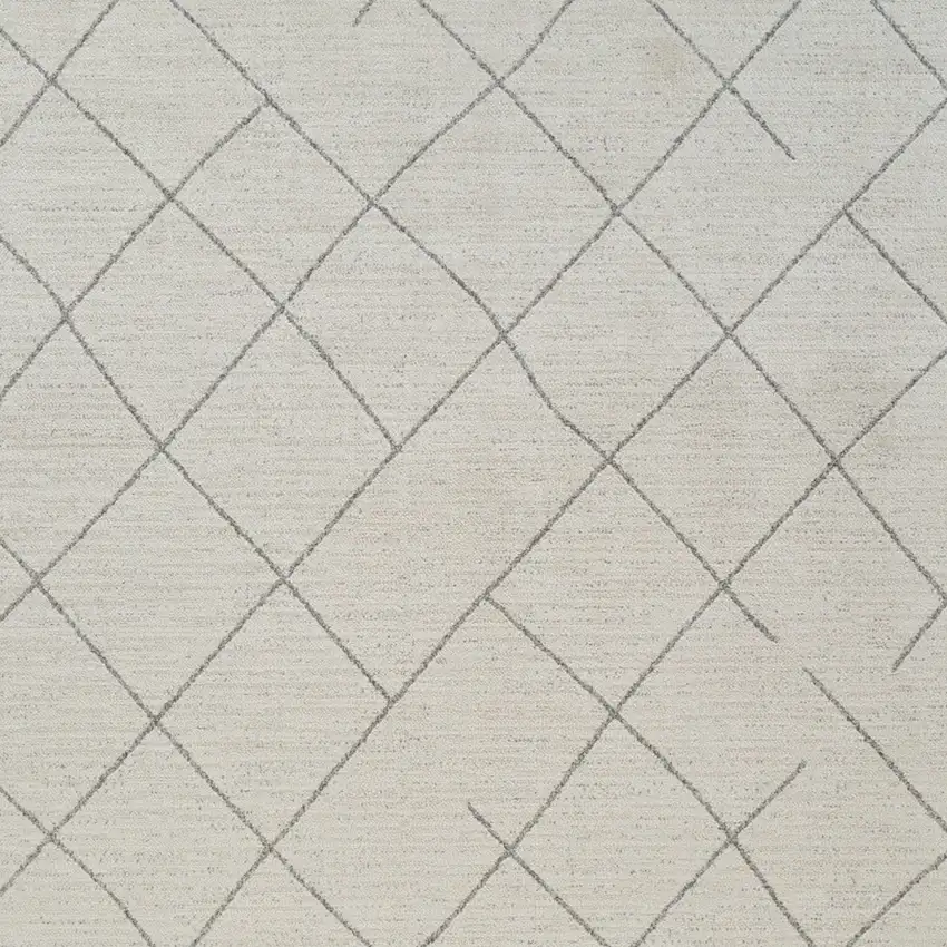 Cream and Beige Abstract Distressed Area Rug Photo 8