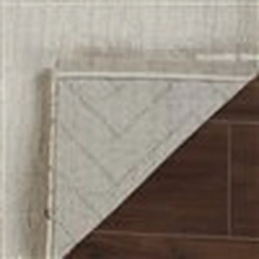 Cream and Beige Abstract Distressed Area Rug Photo 3