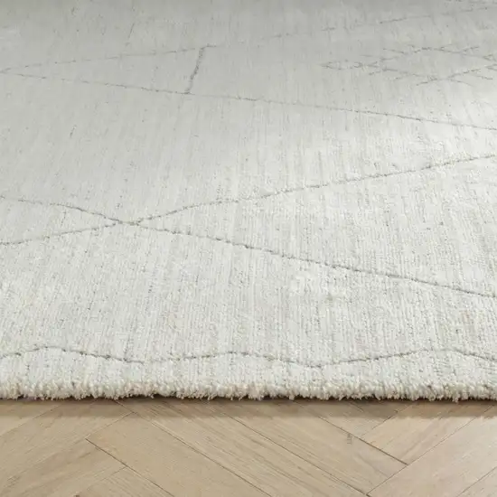 Cream and Beige Abstract Non Skid Area Rug Photo 2