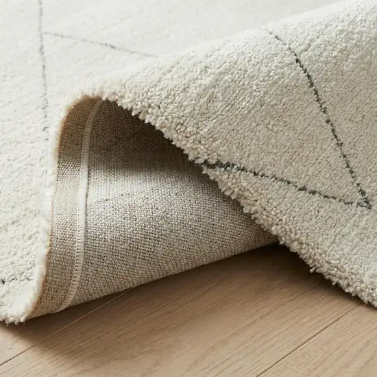 Cream and Beige Abstract Non Skid Area Rug Photo 3