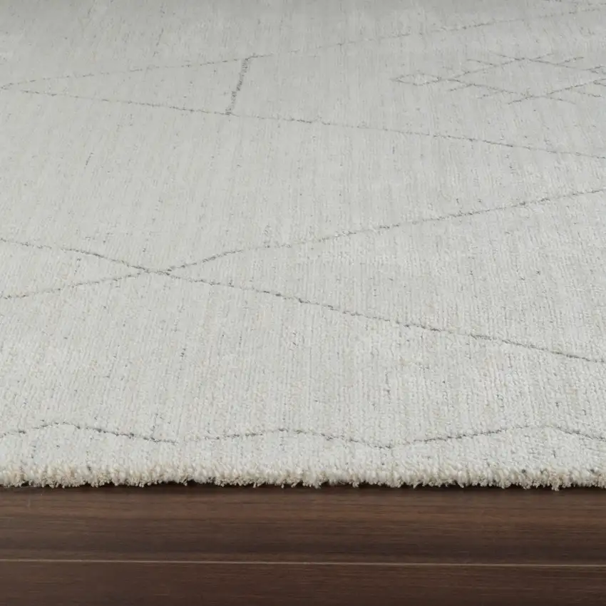 Cream and Beige Abstract Non Skid Area Rug Photo 8