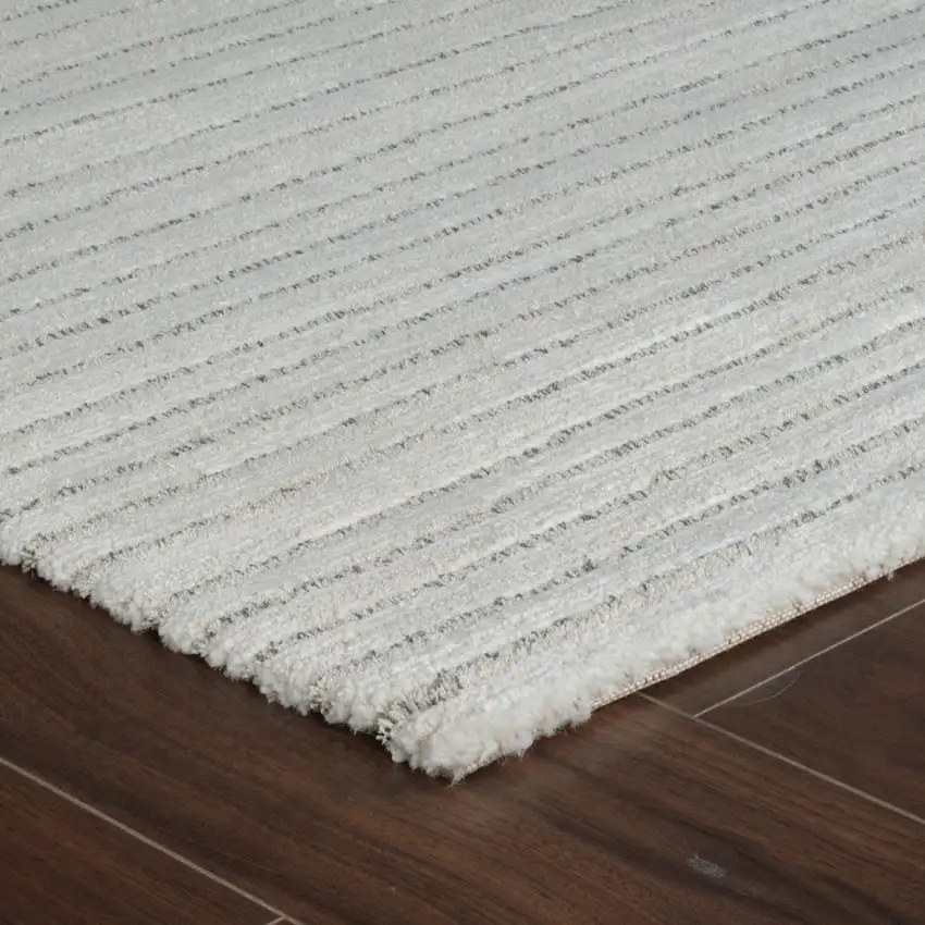 Cream and Beige Abstract Non Skid Area Rug Photo 8