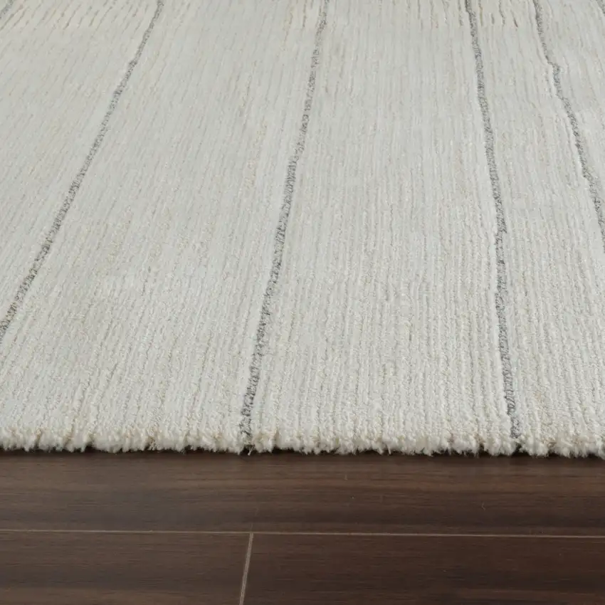 Cream and Beige Abstract Non Skid Area Rug Photo 7