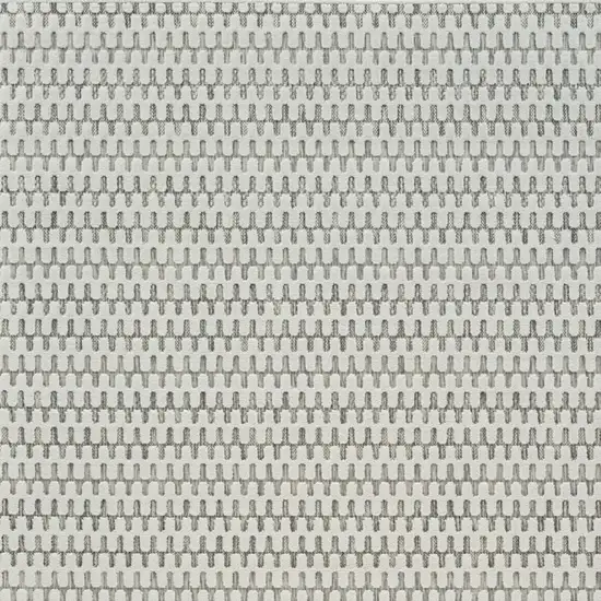 Cream and Beige Geometric Distressed Indoor Outdoor Area Rug Photo 3