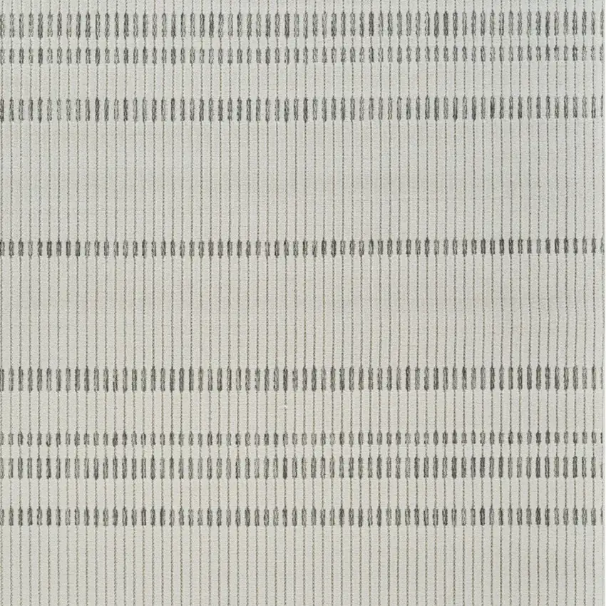 Cream and Beige Striped Distressed Indoor Outdoor Area Rug Photo 3