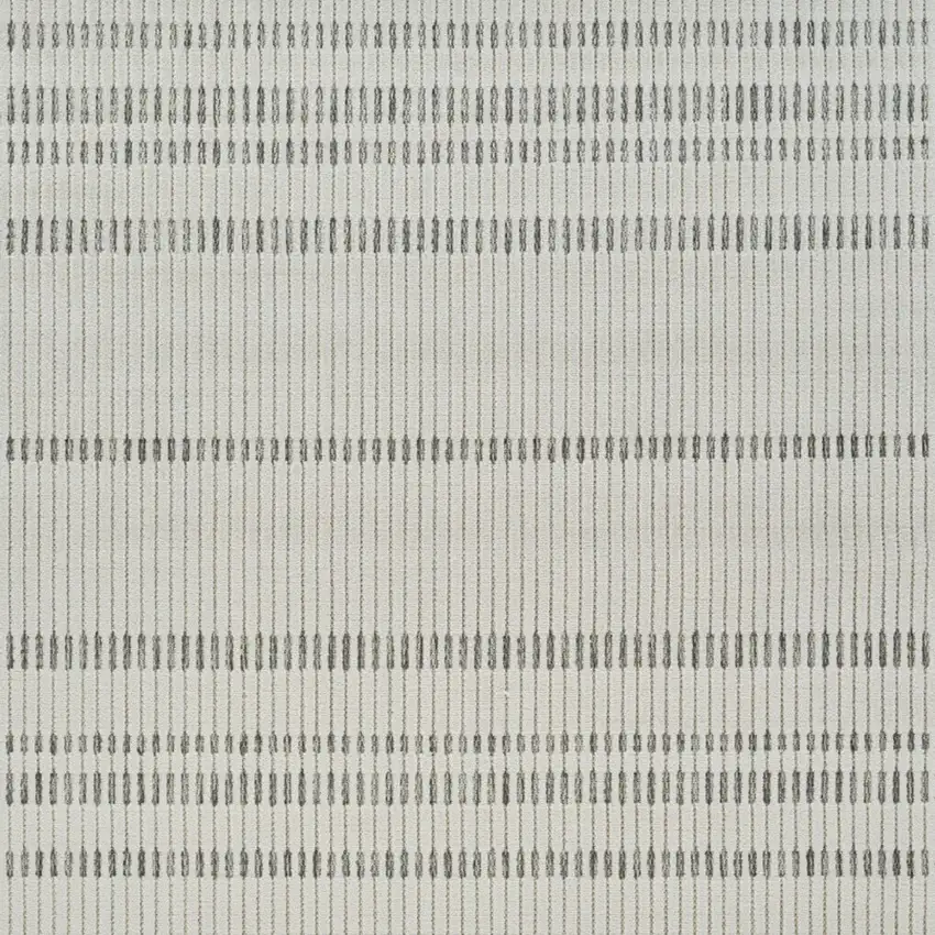 Cream and Beige Striped Distressed Indoor Outdoor Area Rug Photo 4
