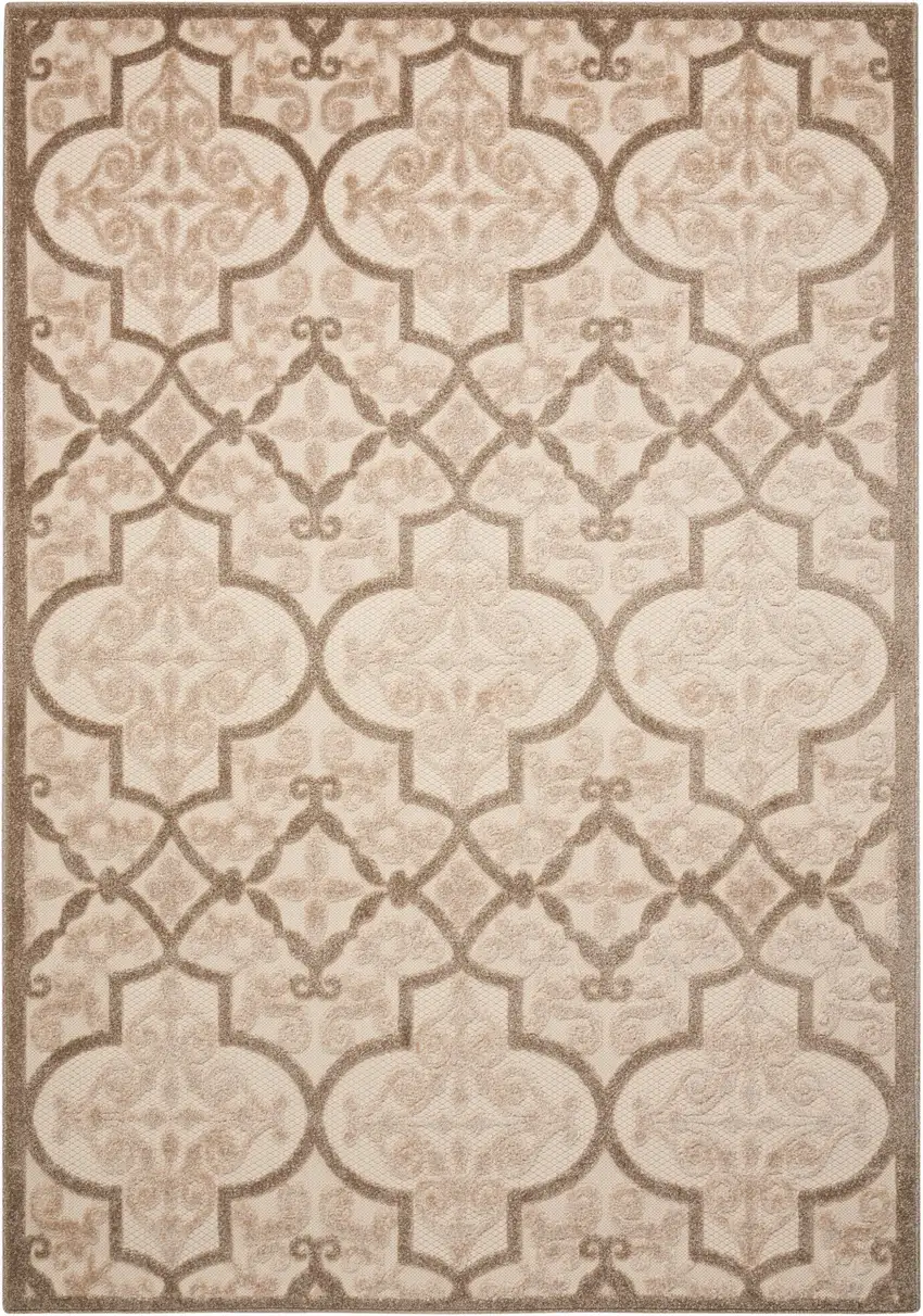 Cream Moroccan Indoor Outdoor Area Rug Photo 2