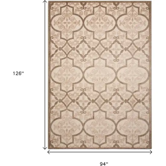 Cream Moroccan Indoor Outdoor Area Rug Photo 8