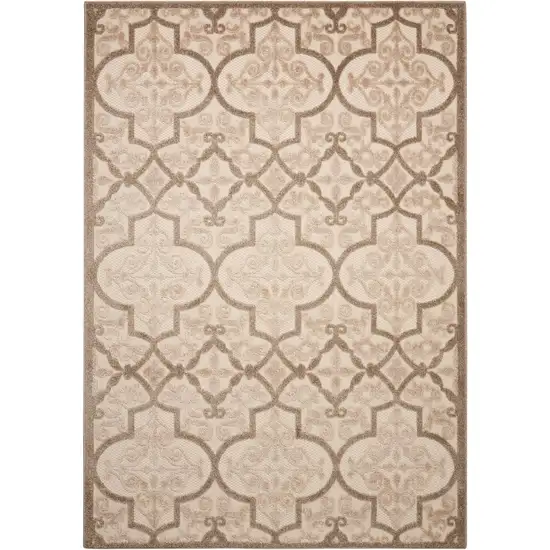 Cream Moroccan Indoor Outdoor Area Rug Photo 4