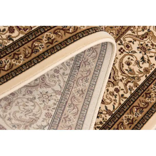 Black And Ivory Oriental Area Rug Photo 5