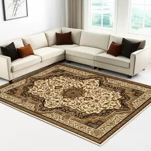 Photo of Cream and Black Decorative Area Rug