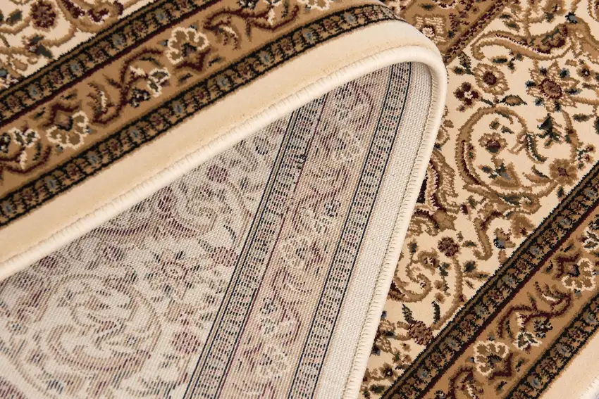 Black and Ivory Oriental Power Loom Area Rug Photo 6