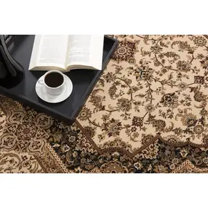 Photo of Cream and Black Decorative Area Rug