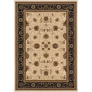 Photo of Cream and Black Decorative Area Rug