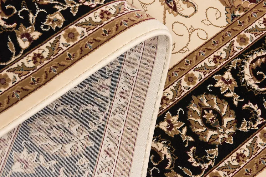 10' Black And Ivory Oriental Runner Rug Photo 7