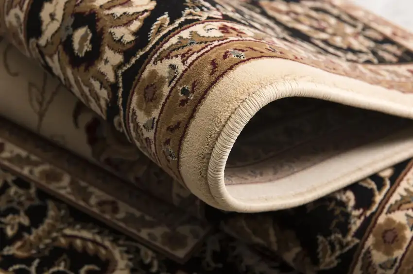 8' Black And Ivory Oriental Runner Rug Photo 4