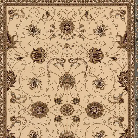 Blue And Ivory Oriental Area Rug Photo 4