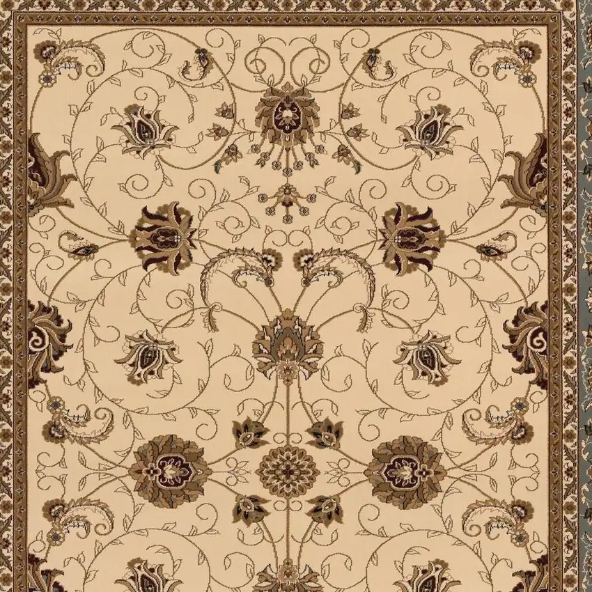 Blue And Ivory Oriental Area Rug Photo 4