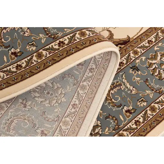 Blue And Ivory Oriental Area Rug Photo 6