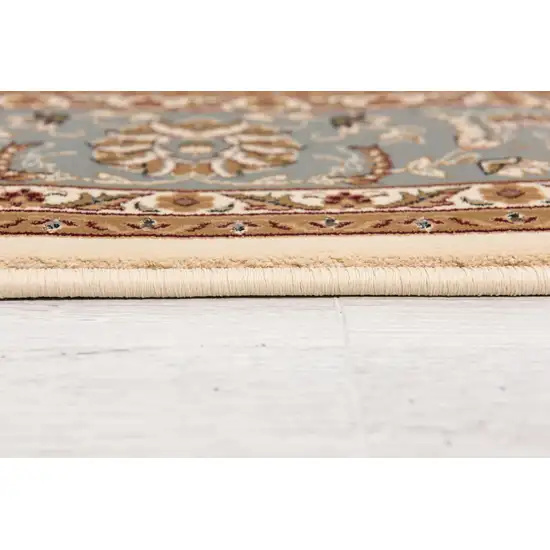Blue And Ivory Oriental Area Rug Photo 7