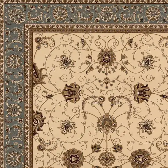 Blue And Ivory Oriental Area Rug Photo 5