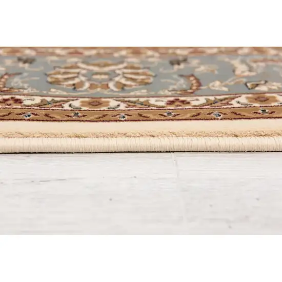 Blue And Ivory Oriental Area Rug Photo 6