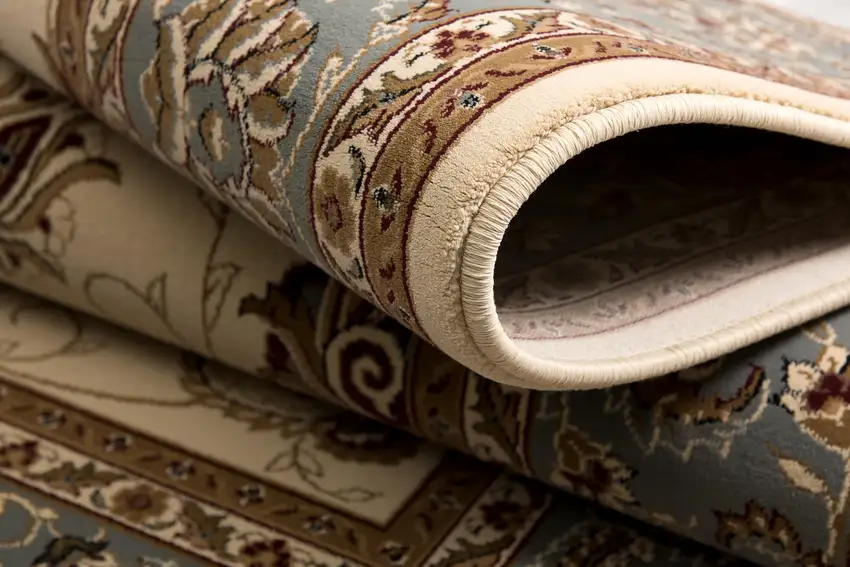 10' Blue And Ivory Oriental Runner Rug Photo 8