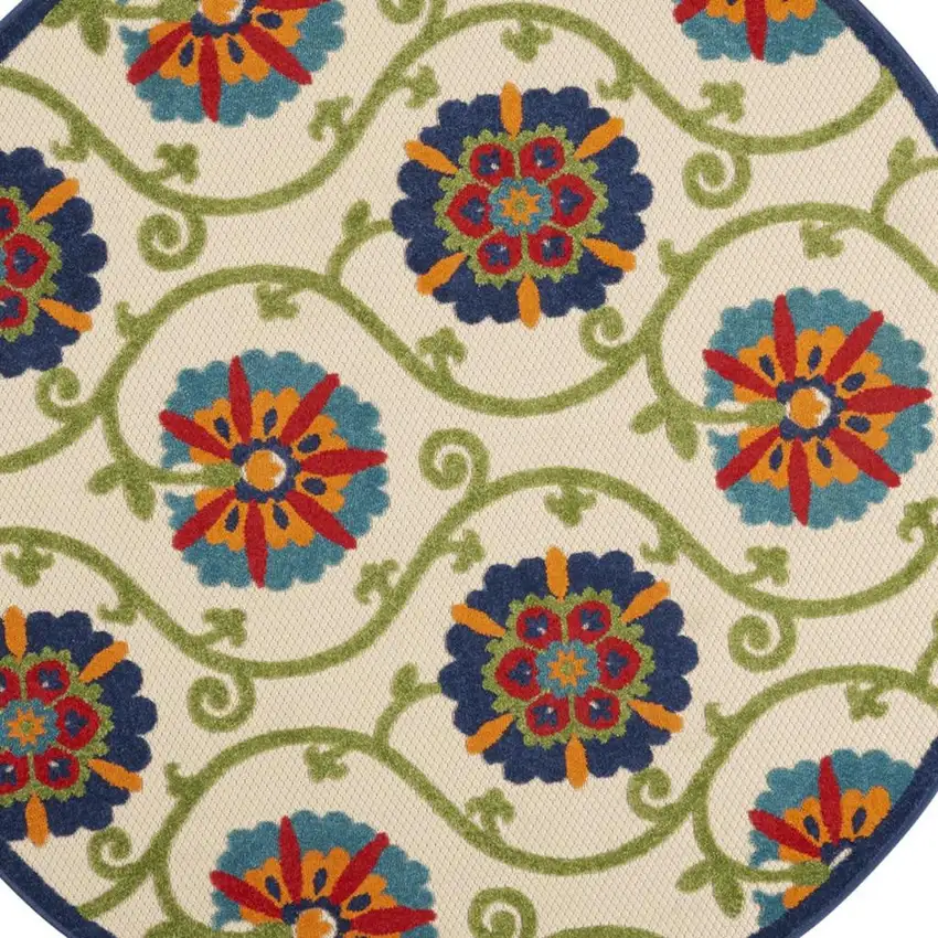 Cream and Gray Abstract Distressed Area Rug Photo 6